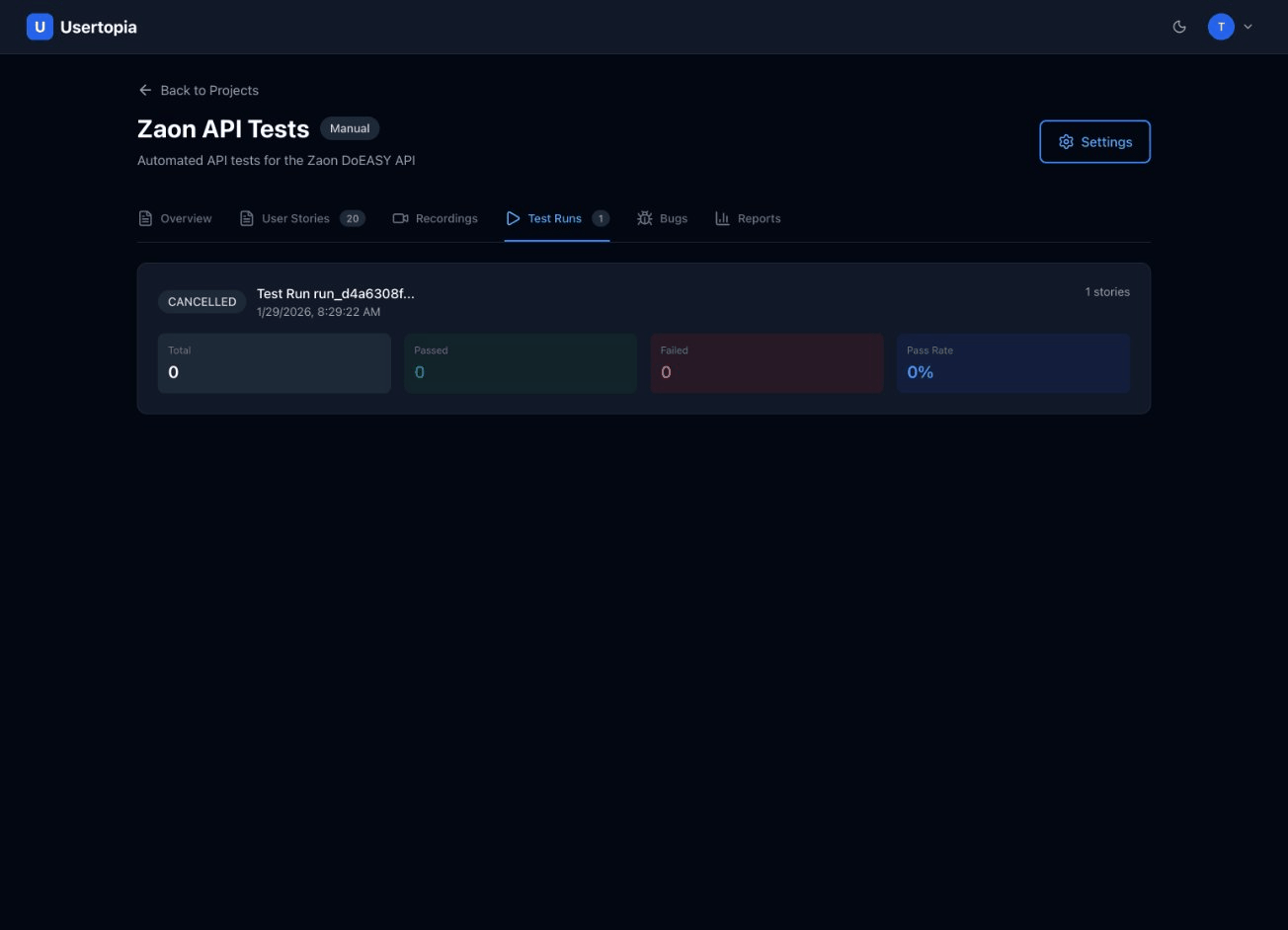 Test Run Configuration